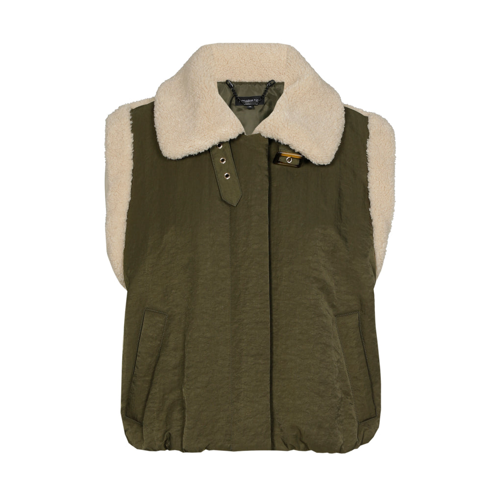 Bodywarmers groen Caroline Biss