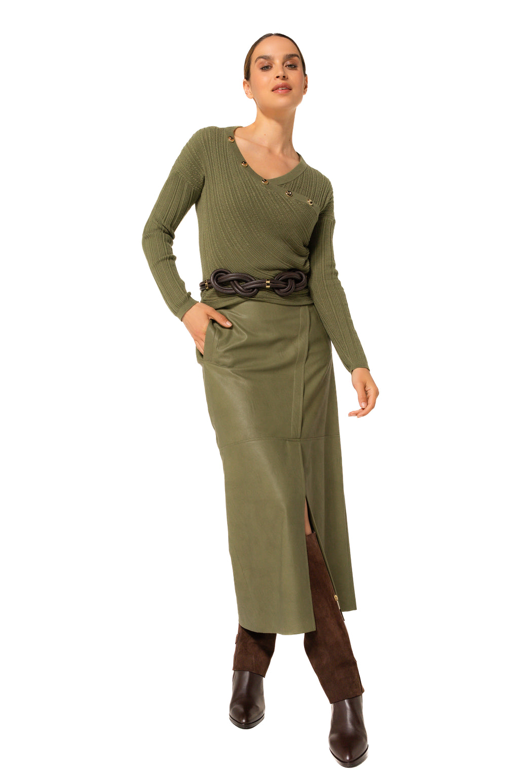 Pulls groen Caroline Biss