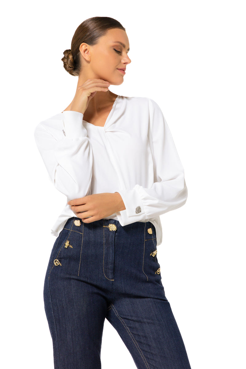 Blouses lange mouw wit Caroline Biss