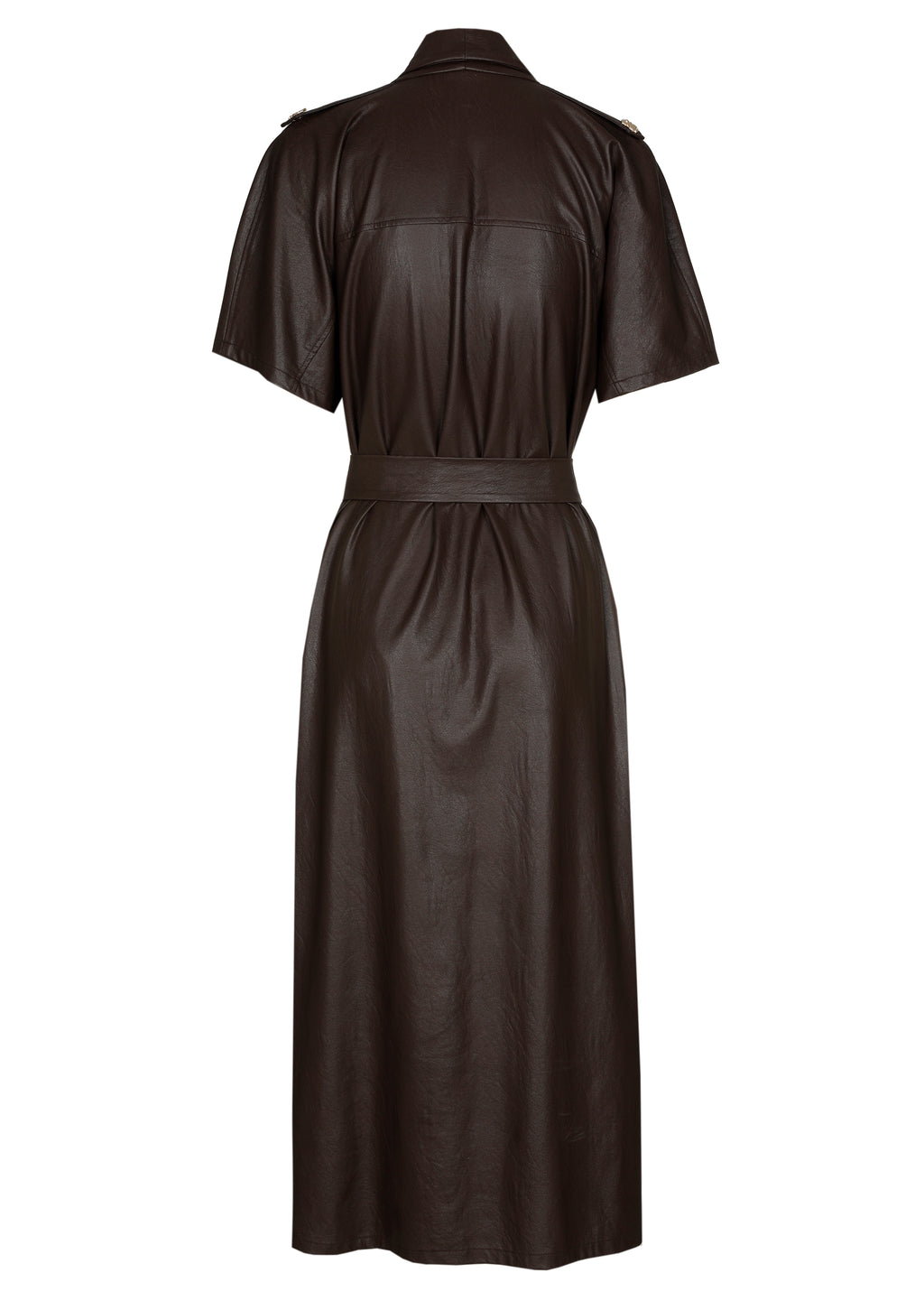 Jurken korte mouw bruin Caroline Biss
