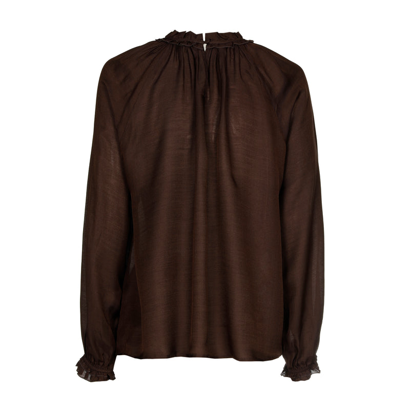 Blouses lange mouw bruin Caroline Biss