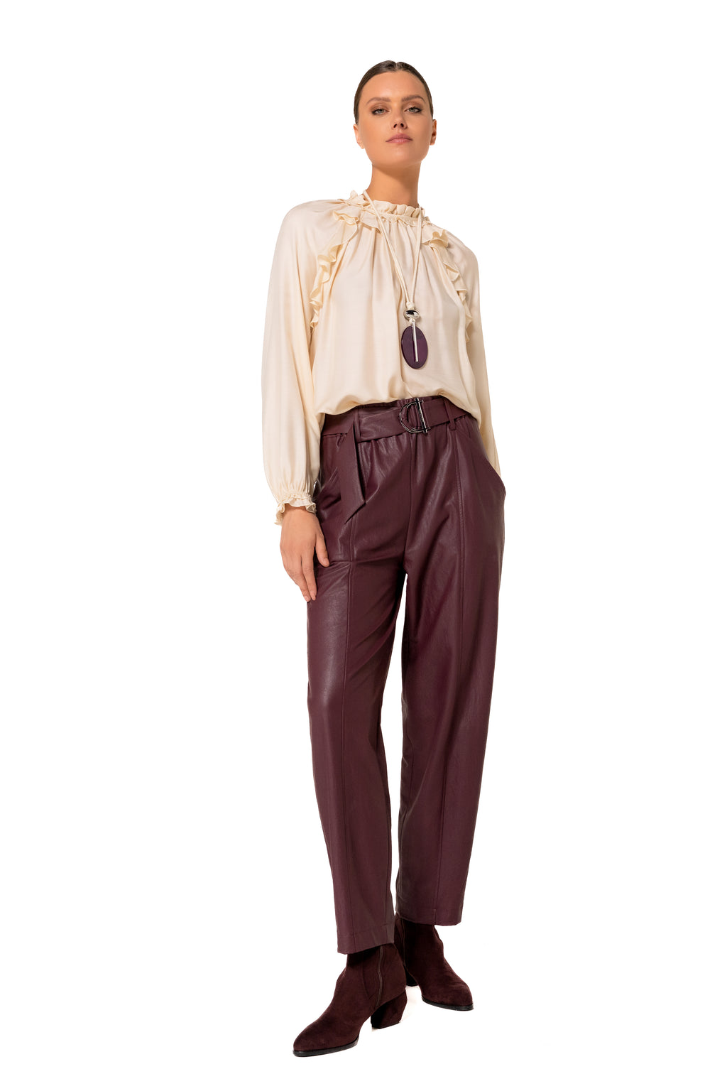 Blouses lange mouw beige Caroline Biss
