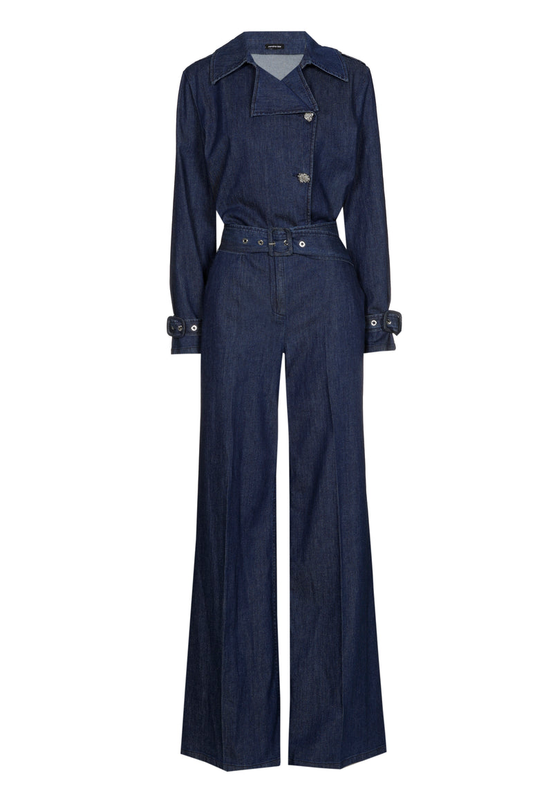 Jumpsuits lange mouw blauw Caroline Biss