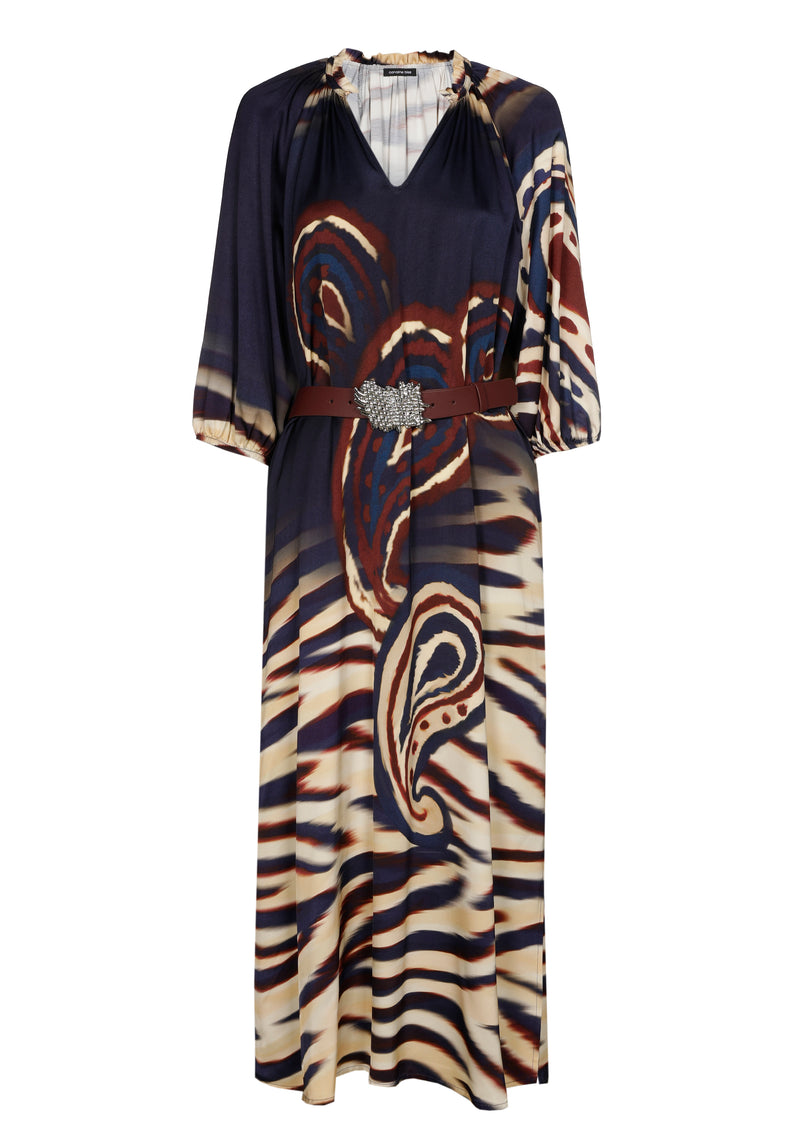 Jurken lange mouw multicolor Caroline Biss