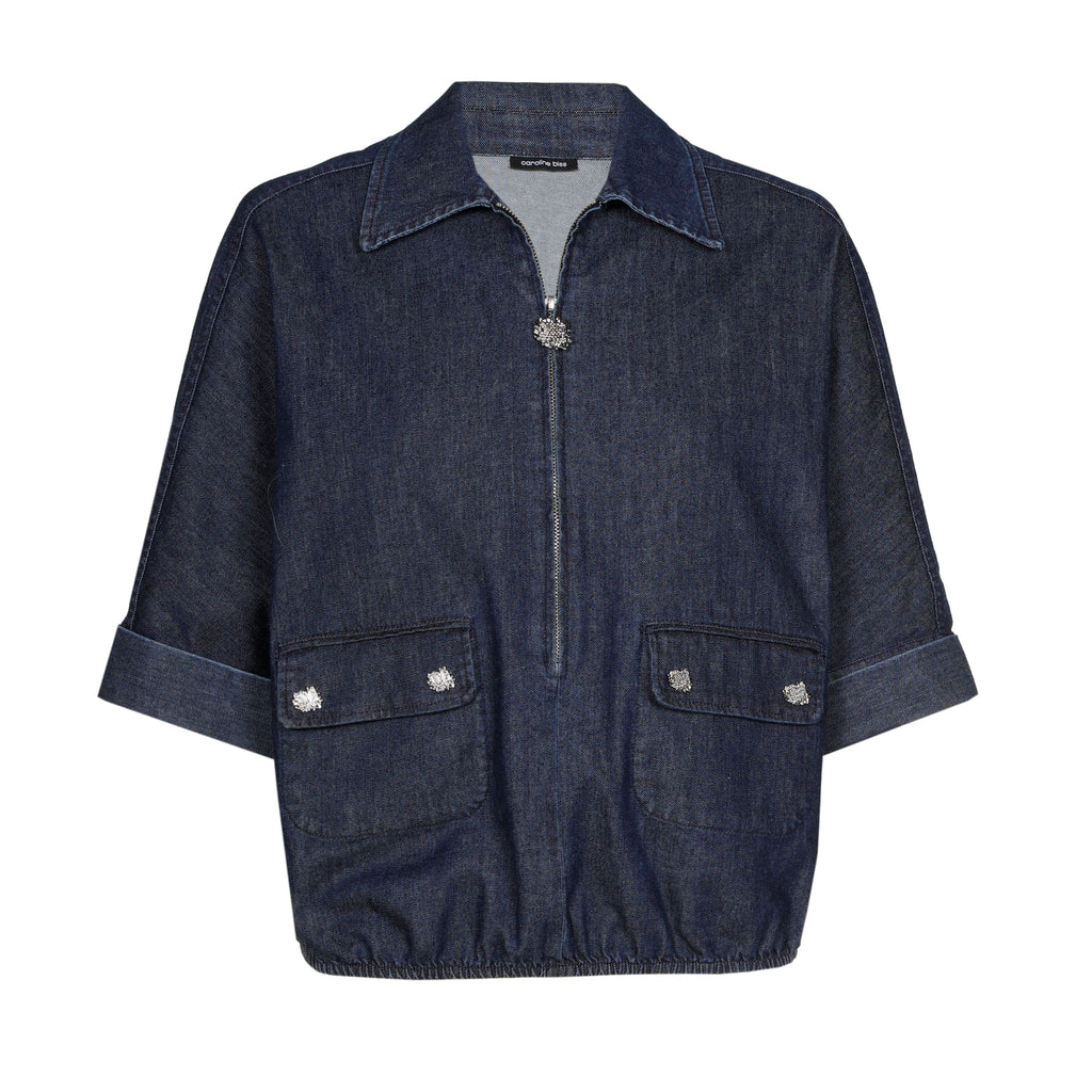 Blouses lange mouw blauw Caroline Biss