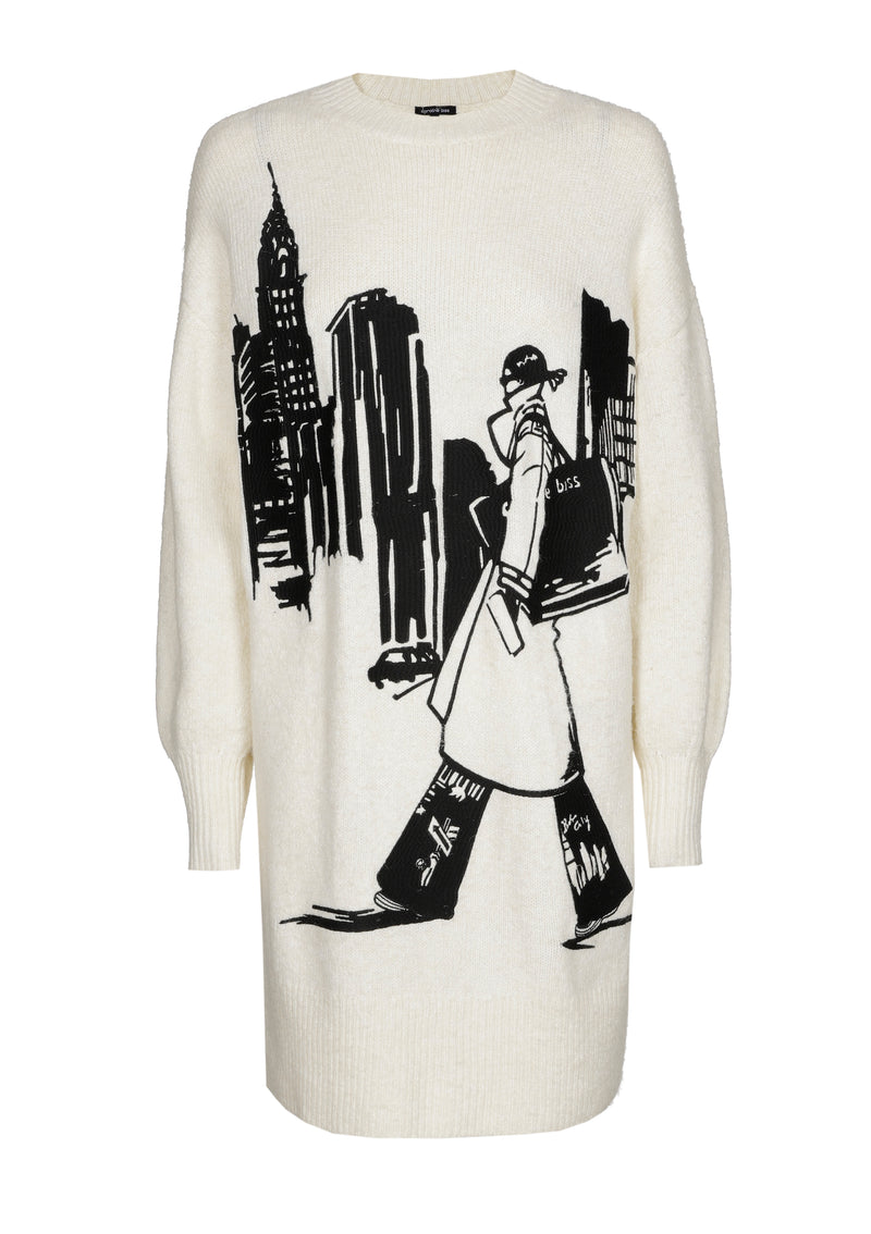 Jurken lange mouw multicolor Caroline Biss