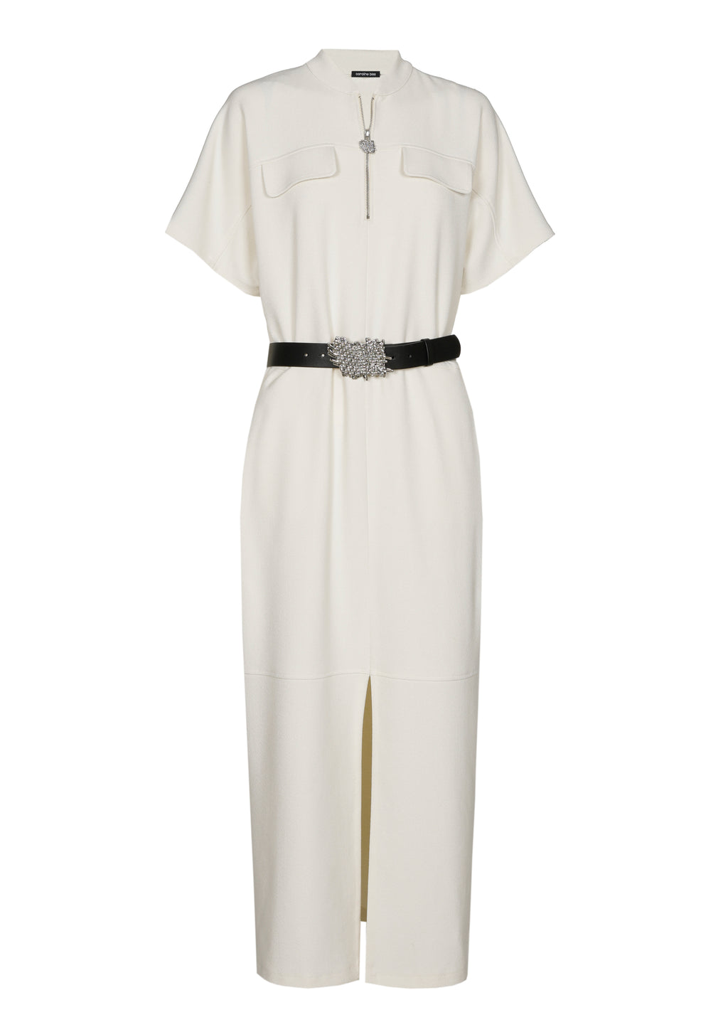 Jurken korte mouw beige Caroline Biss