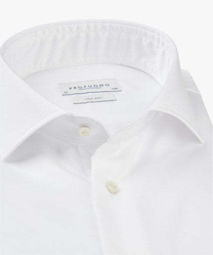 Hemden lange mouw wit Profuomo