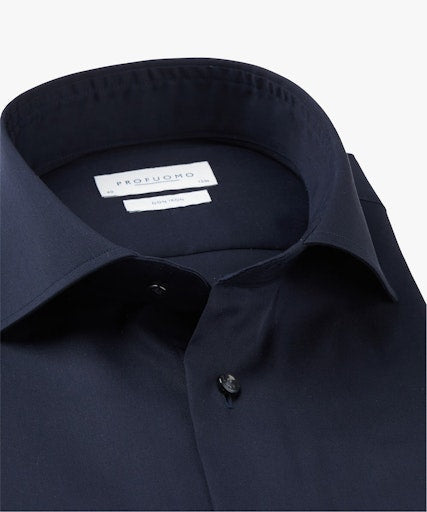Hemden lange mouw navy Profuomo