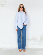 Blouses lange mouw blauw Designers Remix