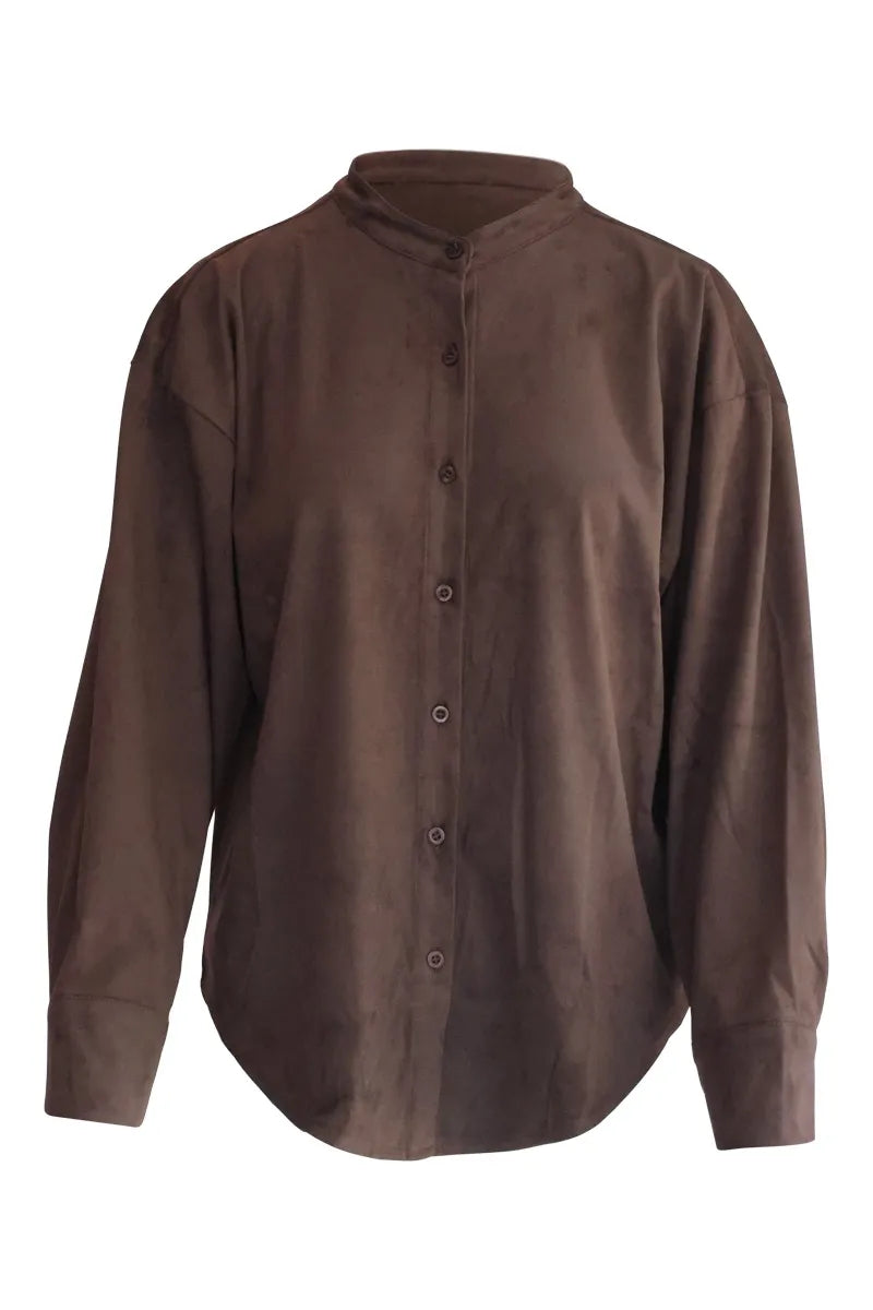 Blouses korte mouw bruin BLACK ROSE