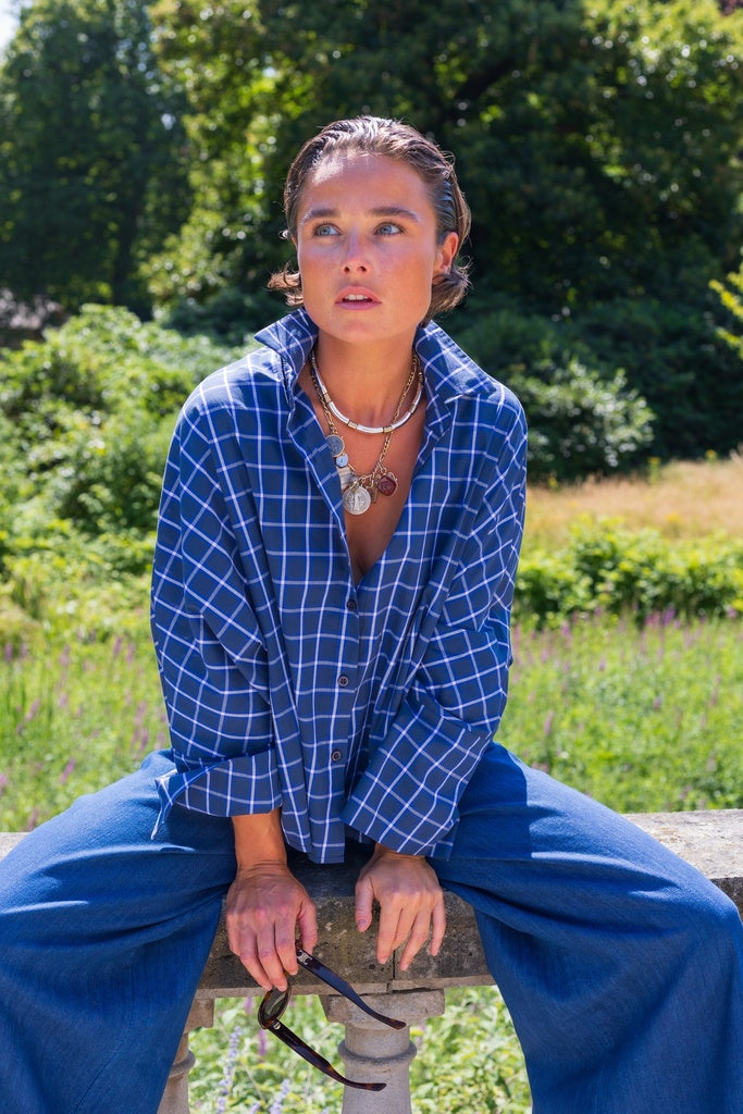 Blouses lange mouw blauw BLACK ROSE
