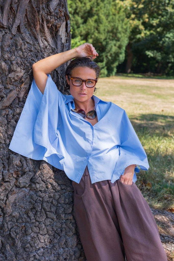 Blouses lange mouw blauw BLACK ROSE