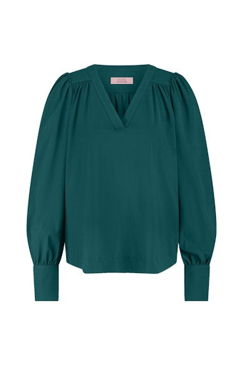 Blouses lange mouw groen Studio Anneloes