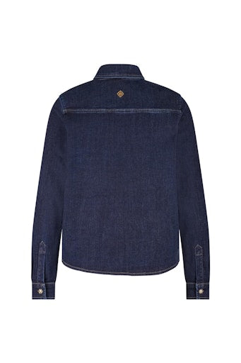 Blouses lange mouw blauw Studio Anneloes