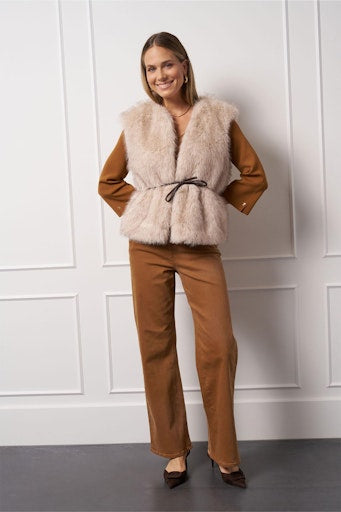 Bodywarmers beige Studio Anneloes