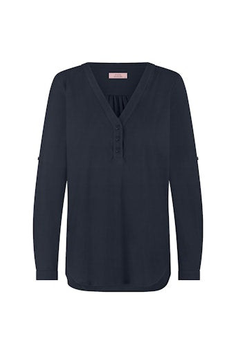 Blouses lange mouw blauw Studio Anneloes