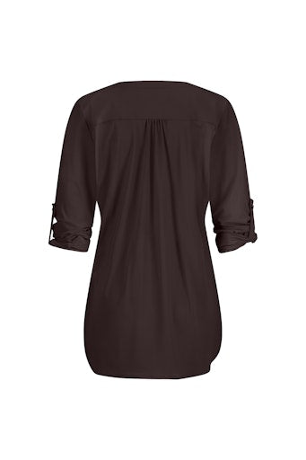 Blouses lange mouw bruin Studio Anneloes