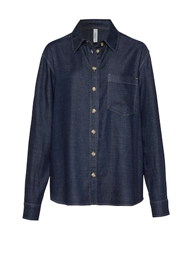 Blouses lange mouw blauw TONI