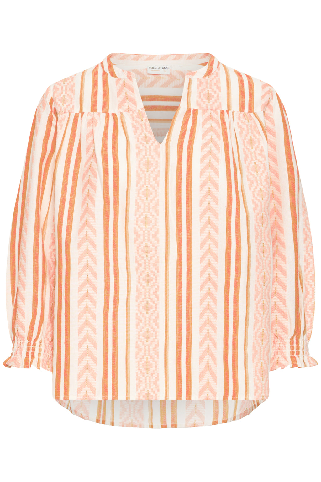 Blouses lange mouw oranje Pulz Jeans
