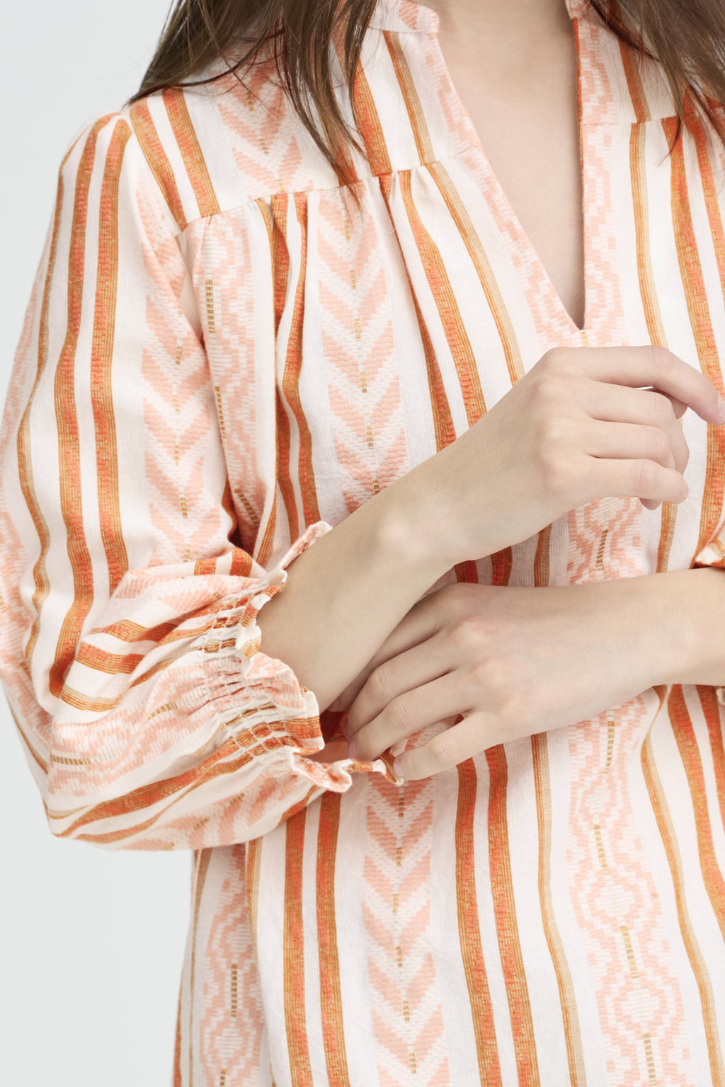 Blouses lange mouw oranje Pulz Jeans