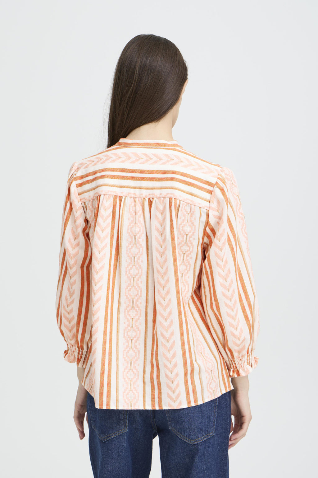 Blouses lange mouw oranje Pulz Jeans