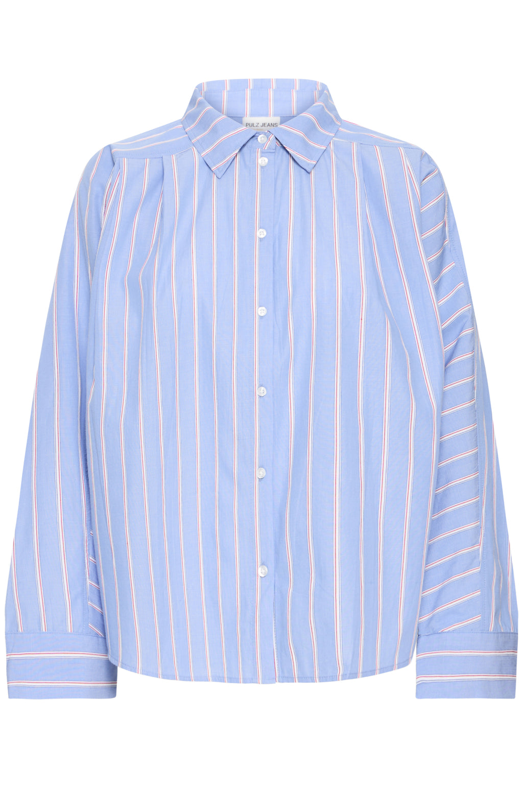 Blouses lange mouw blauw Pulz Jeans