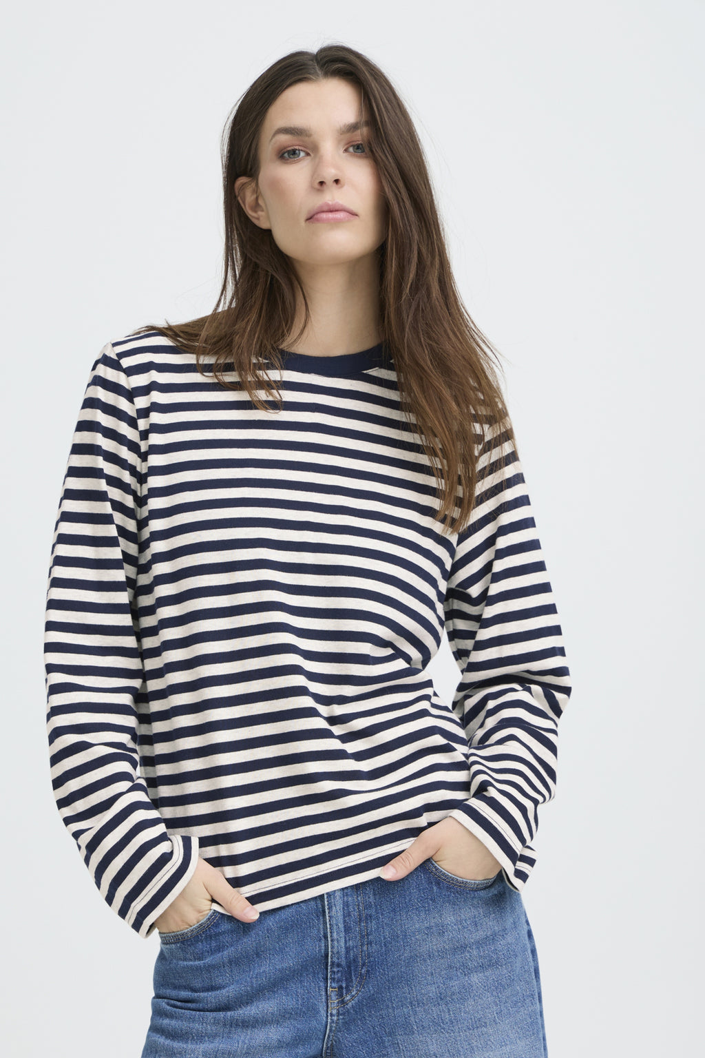 T-shirts lange mouw navy Pulz Jeans