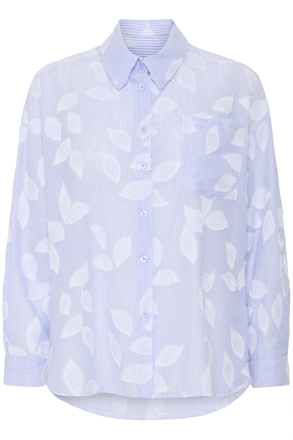Blouses lange mouw blauw Pulz Jeans