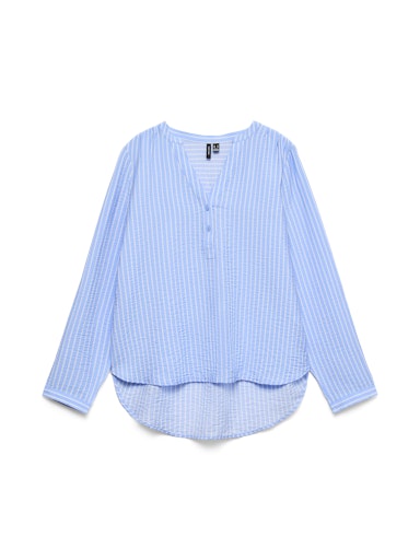 Blouses lange mouw blauw VERO MODA Curve