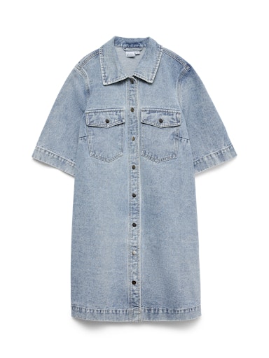 Jurken korte mouw blauw VERO MODA Curve