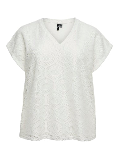 T-shirts korte mouw wit VERO MODA Curve