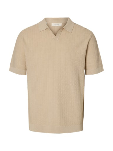 Polo's korte mouw beige Selected HOMME