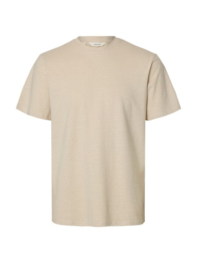 T-shirts korte mouw beige Selected HOMME