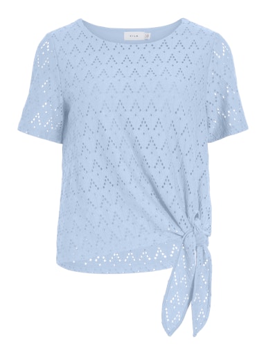 Blouses korte mouw blauw VILA