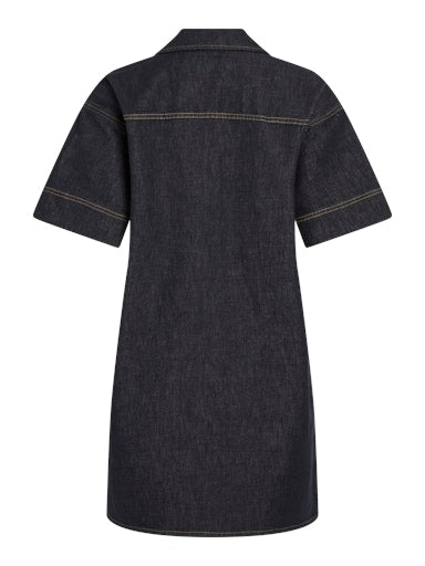 Jurken korte mouw blauw VILA