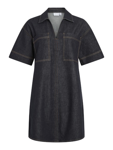 Jurken korte mouw blauw VILA