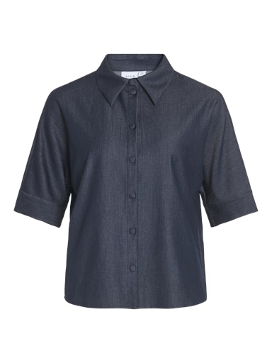 Blouses korte mouw navy VILA