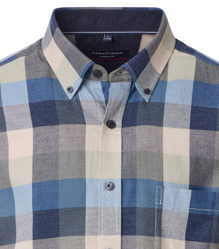 Hemden lange mouw blauw Casa Moda