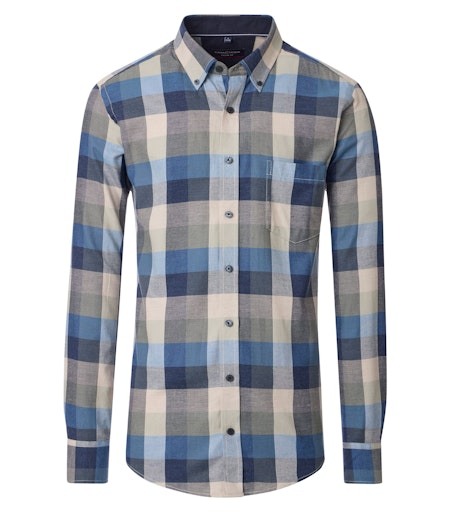 Hemden lange mouw blauw Casa Moda