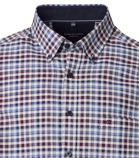 Hemden lange mouw blauw Casa Moda