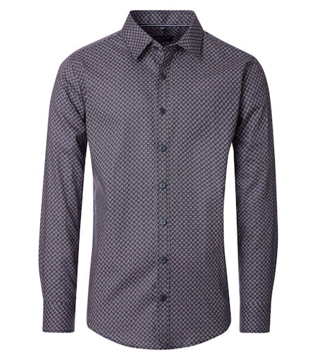 Hemden lange mouw blauw Casa Moda