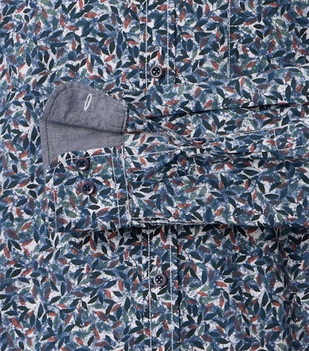 Hemden lange mouw blauw Casa Moda