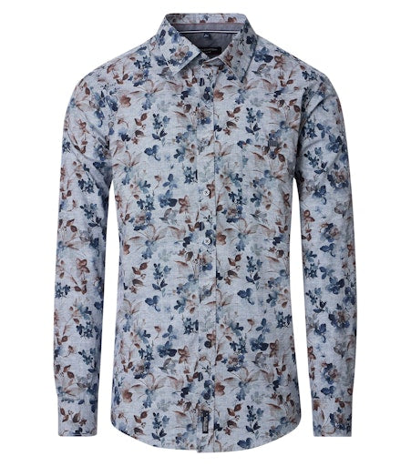 Hemden lange mouw blauw Casa Moda