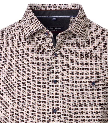 Hemden lange mouw bruin Casa Moda