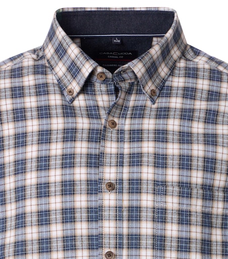 Hemden lange mouw blauw Casa Moda