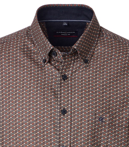Hemden lange mouw bruin Casa Moda