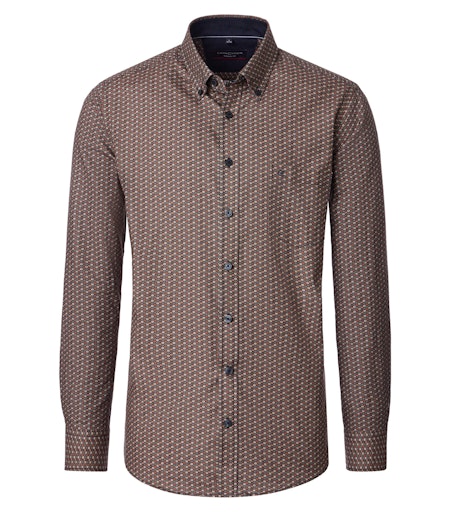 Hemden lange mouw bruin Casa Moda