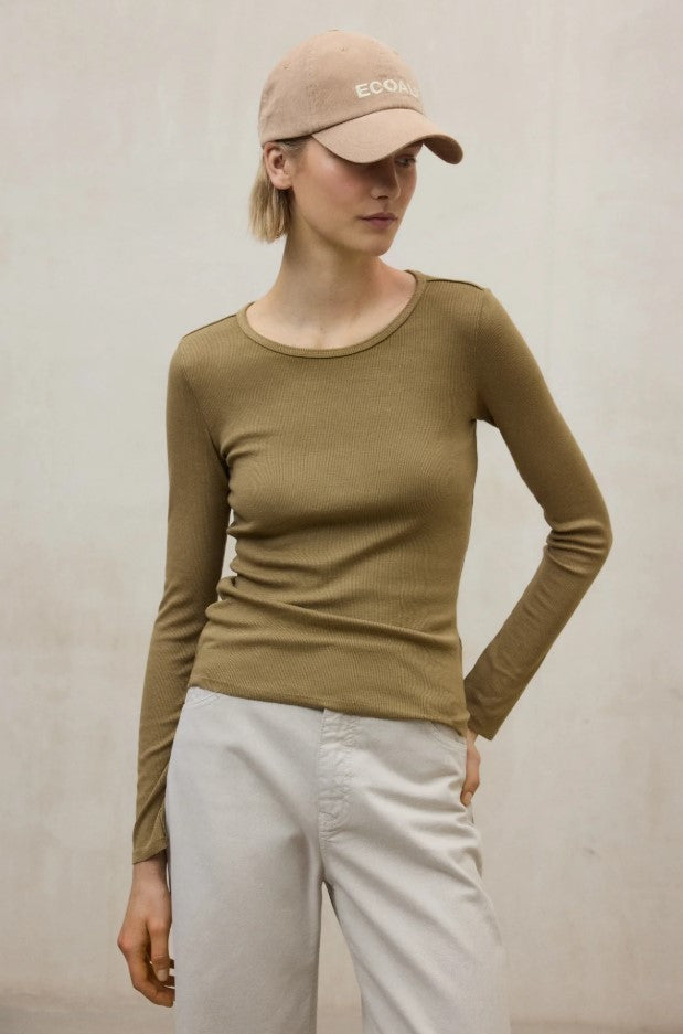 T-shirts lange mouw bruin ECOALF