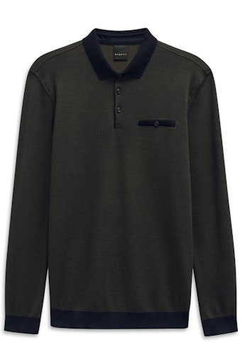 Polo's lange mouw bruin Bugatti
